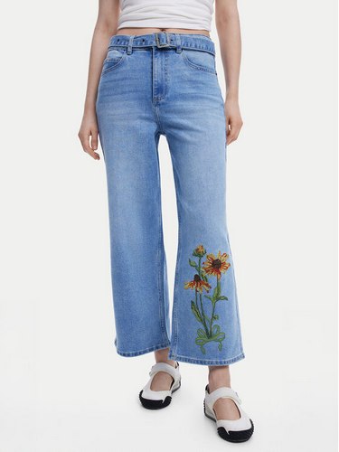 Desigual Džínsy Ohio 25swdd14 Modrá Straight Fit
